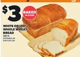 Loblaws WHITE OR 100% WHOLE WHEAT BREAD offer