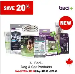 Ren’s Pets Depot All Baci+ Dog & Cat Products offer