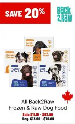 Ren’s Pets Depot All Back2Raw Frozen & Raw Dog Food offer