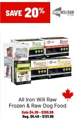 Ren’s Pets Depot All Iron Will Raw Frozen & Raw Dog Food offer