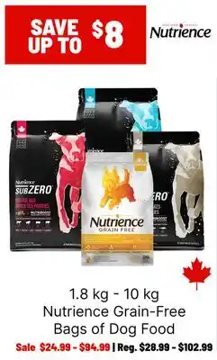 Ren’s Pets Depot Nutrience Grain-Free Bags of Dog Food offer