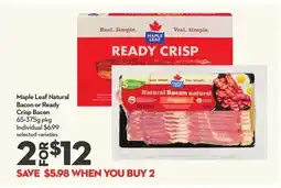 Longo's Natural Bacon or Ready Bacon offer