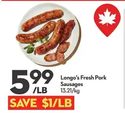 Longo's Longo's Fresh Pork Sausages offer