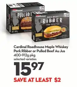 Longo's Cardinal Roadhouse Maple Whiskey Pork Ribber or Pulled Beef Au Jus offer