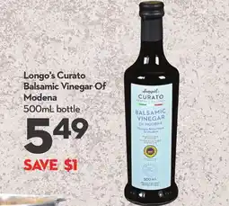 Longo's Longo's Curato Balsamic Vinegar Of Modena offer