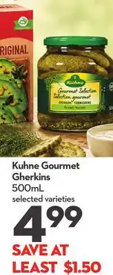 Longo's Kuhne Gourmet Gherkins offer