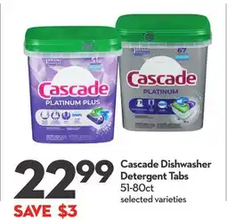 Longo's Cascade Dishwasher Detergent Tabs offer