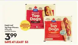 Longo's Maple Leaf Top Dogs Wiener offer