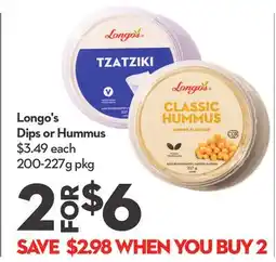 Longo's Dips or Hummus offer