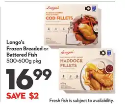 Longo's Longo's Frozen Breaded or Battered Fish offer