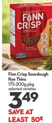 Longo's Finn Crisp Sourdough Rye Thins offer