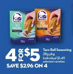 Longo's Taco Bell Seasoning offer