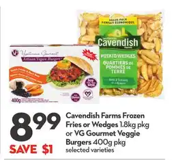 Longo's Frozen Fries or Wedges or VG Gourmet Veggie Burgers offer