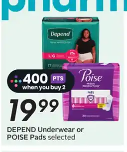 Sobeys Underwear or POISE Pads offer
