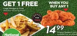 Sobeys National Crispy Chicken 6 pieces offer