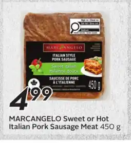Sobeys MARCANGELO Sweet or Hot Italian Pork Sausage Meat offer