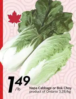 Sobeys Napa Cabbage or Bok Choy offer