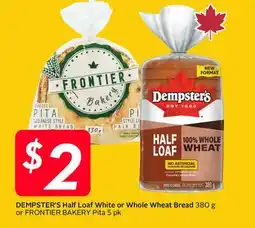 Sobeys Half Loaf White or Whole Wheat Bread offer