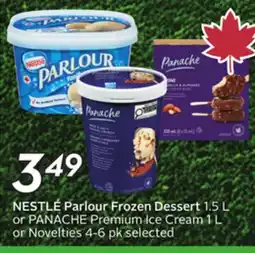 Sobeys Parlour Frozen Dessert 1.5 L or Premium Ice Cream 1 L or Novelties 4-6 pk selected offer