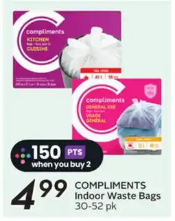 Sobeys COMPLIMENTS Indoor Waste Bags offer