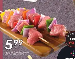Sobeys Fresh Pork Tenderloin Kabobs with Vegetables offer