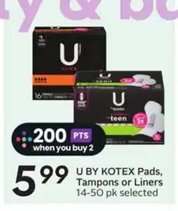 Sobeys Pads, Tampons or Liners offer