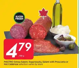 Sobeys Genoa Salami, Soppressata, Salami with Prosciutto or Hot Calabrese offer