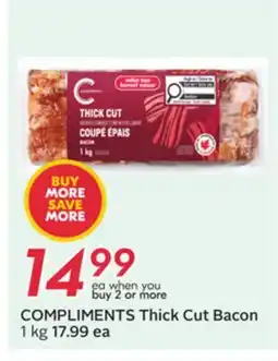 Sobeys Compliments Thick Cut Bacon offer