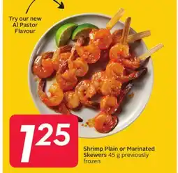 Sobeys Shrimp Plain or Marinated Skewers offer