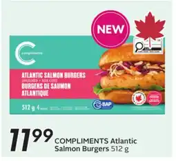 Sobeys COMPLIMENTS Atlantic Salmon Burgers offer