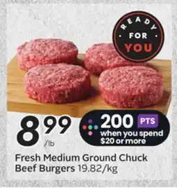 Sobeys Fresh Medium Ground Chuck Beef Burgers offer