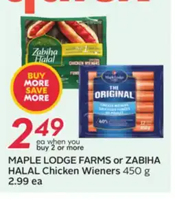 Sobeys Chicken Wieners offer