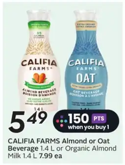 Sobeys CALIFIA FARMS Almond or Oat Beverage offer