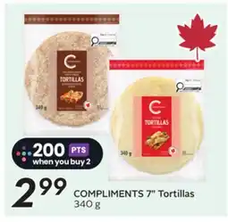 Sobeys COMPLIMENTS 7 Tortillas offer