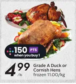 Sobeys Grade A Duck or Cornish Hens offer