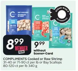 Sobeys COMPLIMENTS Cooked or Raw Shrimp offer