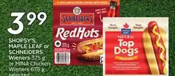 Sobeys Wieners 375 g or Chicken Wieners 675 g offer