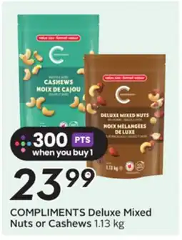 Sobeys COMPLIMENTS Deluxe Mixed Nuts or Cashews offer