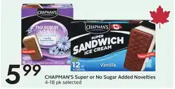 Sobeys Super or No Sugar Added Novelties offer