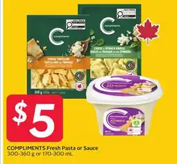 Sobeys COMPLIMENTS Fresh Pasta or Sauce offer