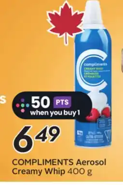 Sobeys COMPLIMENTS Aerosol Creamy Whip offer