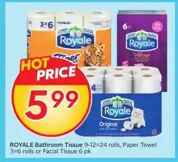 Sobeys Bathroom Tissue 9-12=24 rolls, Paper Towel 3=6 rolls or Facial Tissue offer