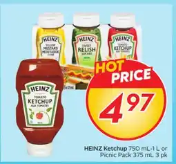 Sobeys Ketchup 750 mL-1 L or Picnic Pack 375 mL, 3 pk offer