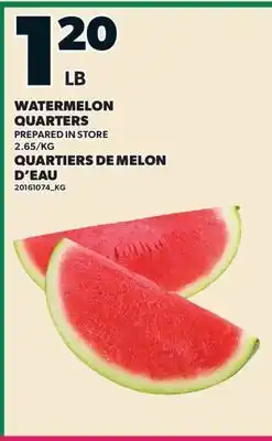 Valu-mart QUARTIERS DE MELON D'EAU offer