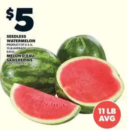 Valu-mart MELON D'EAU SANS PÉPINS, 11 LB AVERAGE offer