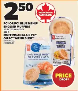 Valu-mart MUFFINS ANGLAIS PC OU PC MENU BLEU, 342 offer
