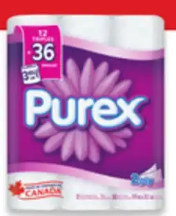 Walmart Purex bathroom tissue 12 = 36 rolls offer