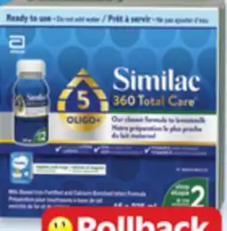 Walmart Similac 360 Total Care step 2 ready to feed formula offer