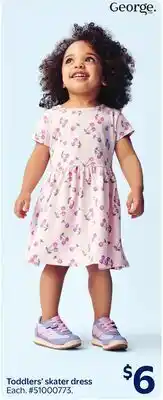 Walmart George Toddlers' skater dress offer