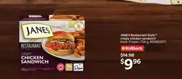 Walmart JANES Restaurant Style crispy chicken sandwich offer